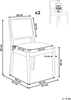 Esszimmerstuhl 2er Set TAMARAC Holz Schwarz Bild 2