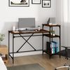 vidaXL Schreibtisch mit Regal Räuchereiche 135x50x90 cm Holzwerkstoff 826711 Bild 3