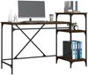 vidaXL Schreibtisch mit Regal Räuchereiche 135x50x90 cm Holzwerkstoff 826711 Bild 4