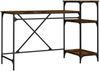 vidaXL Schreibtisch mit Regal Räuchereiche 135x50x90 cm Holzwerkstoff 826711 Bild 2