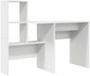 vidaXL Schreibtisch mit Regal Weiß 131,5 x 50 x 106,5 cm Holzwerkstoff 869298 Bild 2