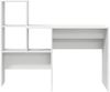 vidaXL Schreibtisch mit Regal Weiß 131,5 x 50 x 106,5 cm Holzwerkstoff 869298 Bild 5