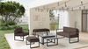 Selsey 'Dywilly' Garten-Sofa 2-Sitzer, wasserabweisend, braun/schwarzes Gestell ca. 72 x 128 x 65 cm Bild 2