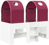 vidaXL Bett mit Tunnel 4 pcs Weiß und Rot Holzwerkstoff 3423489 Bild 3