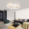 ZMH LED-Deckenleuchte, 2 Ringe, weiß, schwenkbar, modernes, rundes Design, 24 W, 3000 K Bild 5