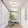 ZMH LED-Deckenleuchte, 2 Ringe, weiß, schwenkbar, modernes, rundes Design, 24 W, 3000 K Bild 4