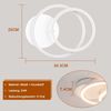 ZMH LED-Deckenleuchte, 2 Ringe, weiß, schwenkbar, modernes, rundes Design, 24 W, 3000 K Bild 3
