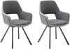 Esszimmerstuhl >Agrafa< (2-er Set) in Grau aus Metall - 58x90x60cm (BxHxT) Bild 4