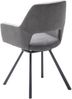 Esszimmerstuhl >Agrafa< (2-er Set) in Grau aus Metall - 58x90x60cm (BxHxT) Bild 3