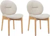 Vente-unique - ISADIO Stuhl Stoff Beige - B 59,5 cm x H 83 cm x L 50,5 cm Bild 2