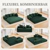 LVHOM Loungesofa faltbar mit Schlaffunktion, Stabil-/abnehmbarer Außenrahmen aus Metall, frei kombinierbar, Liege- oder Klappsofa, 3 Kissen, Hochelastischer Schaumstoff, weicher Cordstoff, Praktische Seitentaschen zur Aufbewahrung, Ideal für flexible R... Bild 3