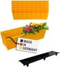 BURI 6 Euro-Paletten Blumenkästen-Einsätze inkl. Bewässerungsmatte | 37,3cm Gelb | Pflanzkasten für Europalette Palette | Balkonkasten | Blumentopf | aus stabilen Kunststoff | Made in Germany Bild 2