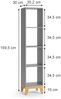 Kinderregal Malia Grau 35.2 x 159.5 cm Vicco Bild 3
