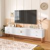 TV-Schrank aus MDF mit 4 Schubladen & 2 Türen, 175x30x46 cm, Weiß Bild 5