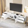 TV-Schrank aus MDF mit 4 Schubladen & 2 Türen, 175x30x46 cm, Weiß Bild 4