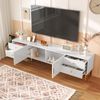 TV-Schrank aus MDF mit 4 Schubladen & 2 Türen, 175x30x46 cm, Weiß Bild 2
