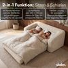 skølm 'Fjäll' Schlafsofa 2 Sitzer mit 2 Kissen, beige, Cordsofa ausklappbar, mit Liegefunktion, vakuumverpackt ohne Aufbau Bild 5