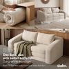skølm 'Fjäll' Schlafsofa 2 Sitzer mit 2 Kissen, beige, Cordsofa ausklappbar, mit Liegefunktion, vakuumverpackt ohne Aufbau Bild 3
