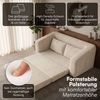 skølm 'Fjäll' Schlafsofa 2 Sitzer mit 2 Kissen, beige, Cordsofa ausklappbar, mit Liegefunktion, vakuumverpackt ohne Aufbau Bild 2