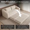 skølm 'Fjäll' Schlafsofa 2 Sitzer mit 2 Kissen, beige, Cordsofa ausklappbar, mit Liegefunktion, vakuumverpackt ohne Aufbau Bild 4
