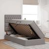 vidaXL Aufbewahrungsbett mit Matratze Taupe 90 x 190 cm Stoff 3371814 Bild 4