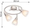 Deckenlampe, Spots beweglich, Nickel-matt, Glas Bild 4