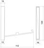 SO-TECH® Klapphaken BARI aus Metall, Höhen 80 - 120 mm, Lochabstände 32-70 mm, (1-St), 120 x 16 x 15 mm, Chrom glänzend, 1 Stück inkl. Schrauben Bild 4