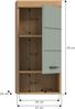 Xonox Scout Hängeschrank (B/H/T: 37x79x24 cm) in Salbei und Artisan Eiche Nachbildung Bild 4