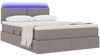 vidaXL LED-Speicherbett mit Matratze Taupe 140 x 200 cm Stoff 3371088 Bild 3