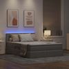 vidaXL LED-Speicherbett mit Matratze Taupe 140 x 200 cm Stoff 3371088 Bild 5