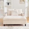 Bequemer Chaiselongue-Liegesessel mit USB-Anschluss, Getränkehaltern und LED-Beleuchtung in Beige Bild 2