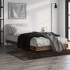 vidaXL Bettgestell ohne Matratze Räuchereiche 90x200 cm Holzwerkstoff 832274 Bild 4