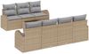 vidaXL Gartensofa-set Beige 55 x 55 x 37 cm Poly-Rattan 3345950 Bild 2