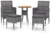 vidaXL 5-tlg. Garten-Lounge-Set Poly Rattan Grau 3058473 Bild 2