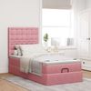 vidaXL Ottoman-Bett mit Matratzen & LEDs Rosa 100x200 cm Samt 3314449 Bild 4