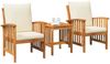 vidaXL Gartensofa-set mit Kissen 3 pcs Öl-Natur Massivholz Akazie 4106447 Bild 3