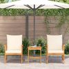 vidaXL Gartensofa-set mit Kissen 3 pcs Öl-Natur Massivholz Akazie 4106447 Bild 4