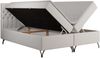 Boxspringbett mit Kopfteil und Topper, Polsterbett - GRIMALDI - 200 x 200 cm - Weiß Kunstleder - H3 Bild 4