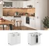 Küchenunterschrank R-Line Weiß Landhaus 80 cm , AP Marmor Vicco Bild 2