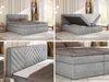 Boxspringbett AVERTA 160 x 200 cm mit Bettkasten und Topper, Doppelbett mit Bonnell-Federkernmatratze, gepolstertem Kopfteil, Stauraum, modernes Schlafzimmer Bett - Hellgrau Velvet - H3 Bild 2