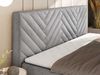Boxspringbett AVERTA 160 x 200 cm mit Bettkasten und Topper, Doppelbett mit Bonnell-Federkernmatratze, gepolstertem Kopfteil, Stauraum, modernes Schlafzimmer Bett - Hellgrau Velvet - H3 Bild 4