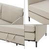 Schlafsofa Soini mit Liegefunktion Beige [en. casa] Bild 5