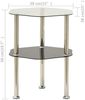 vidaXL Beistelltisch 2 Ablagen Transparent Schwarz 38 x 38 x 50 cm Hartglas [322791] Bild 4