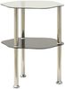 vidaXL Beistelltisch 2 Ablagen Transparent Schwarz 38 x 38 x 50 cm Hartglas [322791] Bild 2