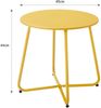 Fokebel Kleiner Beistelltisch Metall Garten Rund Gelb Verstellbare Tischbeine Bild 3