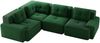 4-Sitzer Sofa 382×104×69 cm aus Cordstoff modular, grün Bild 5
