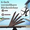 COSTWAY Gartenliege, 2 St, Liegestuhl-Set verstellbar mit Tisch, Rollen Bild 2