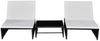 vidaXL Outdoor-Lehnstühle 2 Stk. mit Tisch Schwarz Poly-Rattan 43069 Bild 2