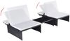 vidaXL Outdoor-Lehnstühle 2 Stk. mit Tisch Schwarz Poly-Rattan 43069 Bild 3