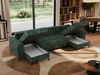 U-förmige Ecksofa, XXL Universalecke mit losen Kissen zum Wohnzimmer, Bettkästen und Schlaffunktion, schwarze Metallbeine - AXEL U - Grün Cord Bild 5